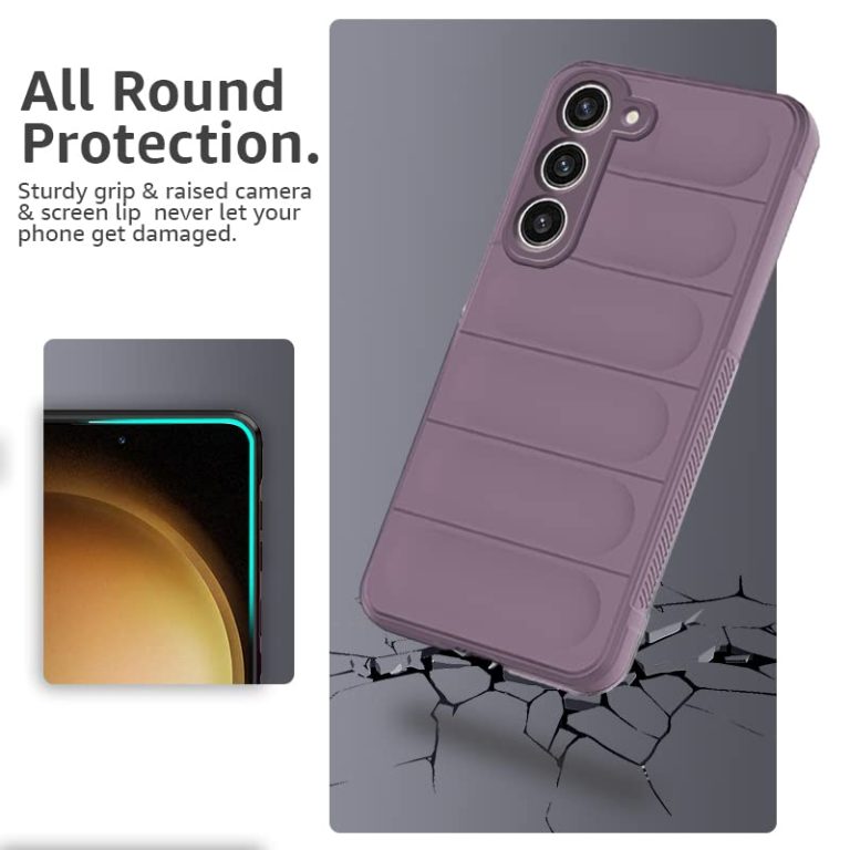 Winble Liquid Silicone Back Cover Case for Samsung Galaxy S23 5G Camera Protection Shockproof Protective Back Cover Case for Samsung Galaxy S23 5G Lavender 0 0