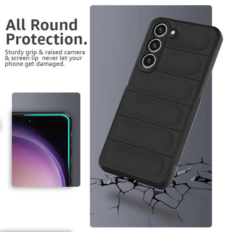 Winble Liquid Silicone Back Cover Case for Samsung Galaxy S23 Plus 5G Camera Protection Shockproof Protective Back Cover Case for Samsung Galaxy S23 Plus 5G Black 0 0