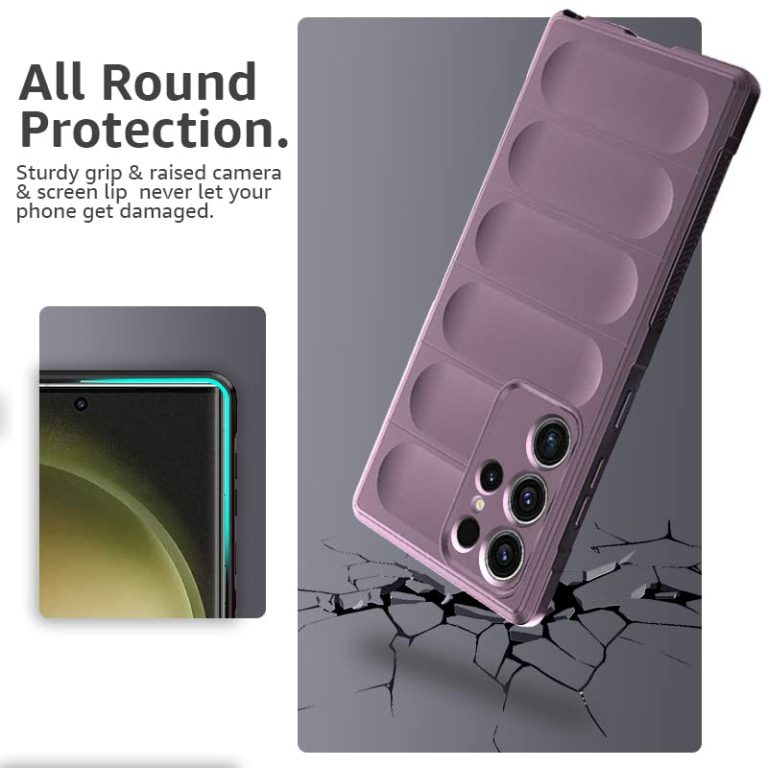 Winble Liquid Silicone Back Cover Case for Samsung Galaxy S23 Ultra 5G Camera Protection Shockproof Protective Back Cover Case for Samsung Galaxy S23 Ultra 5G Lavender 0 0