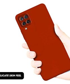 Winble Polycarbonate Silicone and Rubber Back Cover for Samsung Galaxy M33 5G Back Cover Camera Protection Soft Protective Back Cover Designed for Samsung Galaxy M33 5G Red 0 0