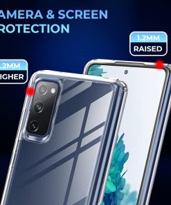 Winble Polycarbonate Ultra Hybrid Crystal Clear Back Cover Case For Samsung Galaxy S20 Fe S20 Fe 5G Shockproof Camera Drop Protection Hard Clear Back Bumper Back Cover Case 0 1