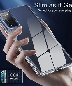 Winble Polycarbonate Ultra Hybrid Crystal Clear Back Cover Case For Samsung Galaxy S20 Fe S20 Fe 5G Shockproof Camera Drop Protection Hard Clear Back Bumper Back Cover Case 0 2