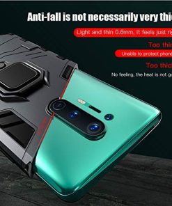 Winble Rubber Back Cover for OnePlus 8 Pro Back Cover Bumper Protection Armor with Ring Holder Back Cover for OnePlus 8 Pro One Plus One 8 Pro Black 0 1