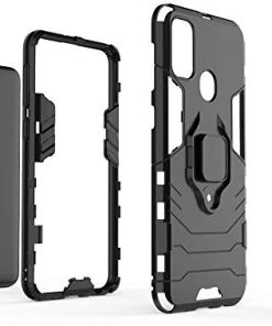 Winble Rubber Back Cover for Samsung Galaxy M21 M21 2021 Edition M30s Back Cover Case Bumper Protection Armor with Ring Holder Back Cover for Samsung Galaxy M21 2021 Edition Black 0 0