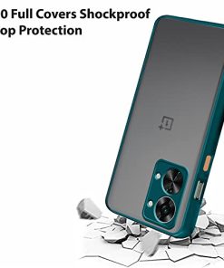 Winble Silicone Back Case Cover For OnePlus Nord 2T 5G Back Cover Slim Camera Protection Shockproof Anti Slip Smoked Back Cover For OnePlus Nord 2T 5G One Plus Nord 2T 5G Green 0 1