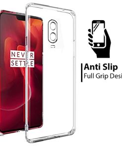 Winble Silicone Back Case For OnePlus 6T Back Cover Slim Crystal Clear Camera Protection Built in Anti dust Plugs and Anti Slip Grip Back Cover For OnePlus 6T OnePlus 6T Transparent 0 1