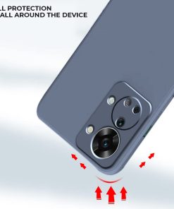 Winble Silicone Back Cover for OnePlus Nord 2T 5G Back Cover Camera Protection Soft Protective Back Cover Designed for OnePlus Nord 2T 5GOne Plus Nord 2T 5G Gray 0 1