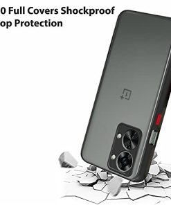 Winble Silicone Back Cover for OnePlus Nord 2T 5G Back Cover Slim Camera Protection Shockproof Anti Slip Smoked Back Cover for OnePlus Nord 2T 5G One Plus Nord 2T 5G Black 0 1