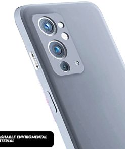 Winble Silicone Camera Protection Soft Protective Back Cover for OnePlus 9RT 5G Grey 0 2