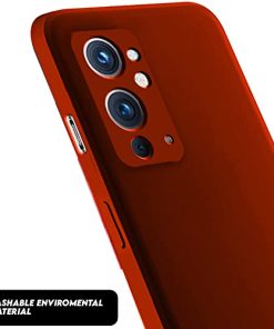 Winble Silicone Camera Protection Soft Protective Back Cover for OnePlus 9RT 5G Red 0 1