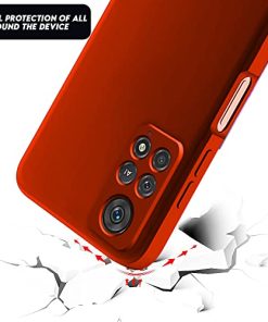 Winble Silicone Camera Protection Soft Protective Back Cover for Redmi Note 11 Pro Redmi Note 11 Pro 5G Red 0 0