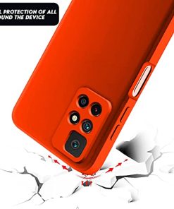 Winble Silicone Camera Protection Soft Protective Back Cover for Redmi Note 11T 5G Poco M4 Pro 5G Red 0 0