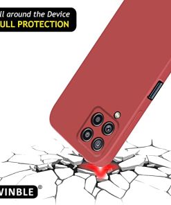 Winble Silicone Camera Protection Soft Protective Back Cover for Samsung Galaxy M32 Red 0 0