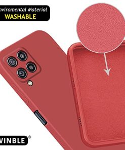 Winble Silicone Camera Protection Soft Protective Back Cover for Samsung Galaxy M32 Red 0 2