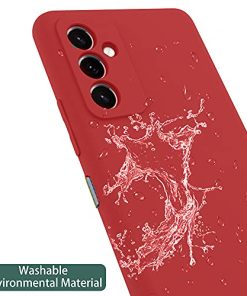 Winble Silicone Camera Protection Soft Protective Back Cover for Samsung Galaxy M52 5G Red 0 1