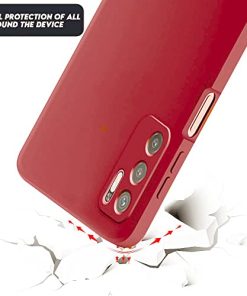 Winble Silicone Case Camera Protection Soft Protective Back Cover for Redmi Note 10T 5G Red 0 2