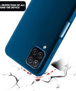 Winble Soft Silicone Back Case For Samsung Galaxy A12 M12 F12 Back Case Cover Camera Protection Protective Back Cover Designed For Samsung Galaxy A12 M12 F12 Blue 0 0