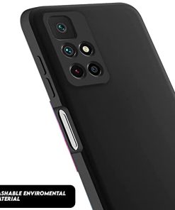 Winble Soft Silicone Camera Protection Protective Back Cover for Redmi Note 11T 5G Poco M4 Pro 5G Black 0 2