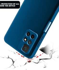 Winble Soft Silicone Camera Protection Protective Back Cover for Redmi Note 11T 5G Poco M4 Pro 5G Blue 0 1