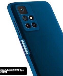 Winble Soft Silicone Camera Protection Protective Back Cover for Redmi Note 11T 5G Poco M4 Pro 5G Blue 0 2