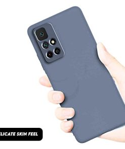 Winble Soft Silicone Camera Protection Protective Back Cover for Redmi Note 11T 5G Poco M4 Pro 5G Grey 0 3