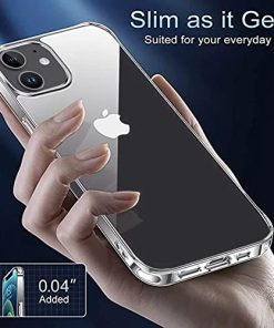 Winble Ultra Hybrid Back Cover for iPhone 12 Mini Crystal Clear Hard TPU Back Camera Drop Protection Bumper Back Cover Case for iPhone 12 Mini TPU Polycarbonate Transparent 0 2