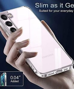 Winble Ultra Hybrid Crystal Clear Back Cover Case for Samsung Galaxy S23 5G Shockproof Camera Drop Protection Hard Clear Back Bumper Back Cover Case for Samsung Galaxy S23 5G Polycarbonate 0 3