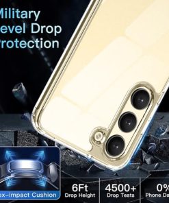 Winble Ultra Hybrid Crystal Clear Back Cover Case for Samsung Galaxy S24 5G Shockproof Camera Drop Protection Hard Clear Back Bumper Back Cover Case for Samsung Galaxy S24 5G 0 0