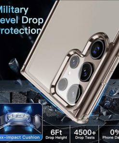 Winble Ultra Hybrid Crystal Clear Back Cover Case for Samsung Galaxy S24 Ultra 5G Shockproof Camera Drop Protection Hard Clear Back Bumper Back Cover Case for Samsung Galaxy S24 Ultra 0 0