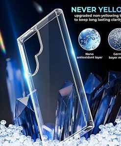 Winble Ultra Hybrid Crystal Clear Back Cover Case for Samsung Galaxy S24 Ultra 5G Shockproof Camera Drop Protection Hard Clear Back Bumper Back Cover Case for Samsung Galaxy S24 Ultra 0 2