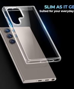 Winble Ultra Hybrid Crystal Clear Back Cover Case for Samsung Galaxy S24 Ultra 5G Shockproof Camera Drop Protection Hard Clear Back Bumper Back Cover Case for Samsung Galaxy S24 Ultra 0 3